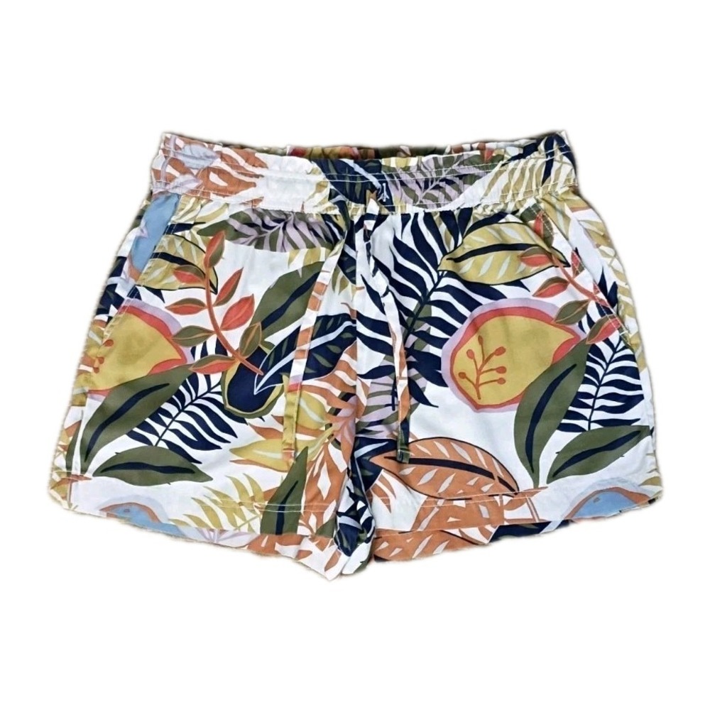C&C California women Pull On Shorts Lyocell Floral Multicolor Size L Drawstrings